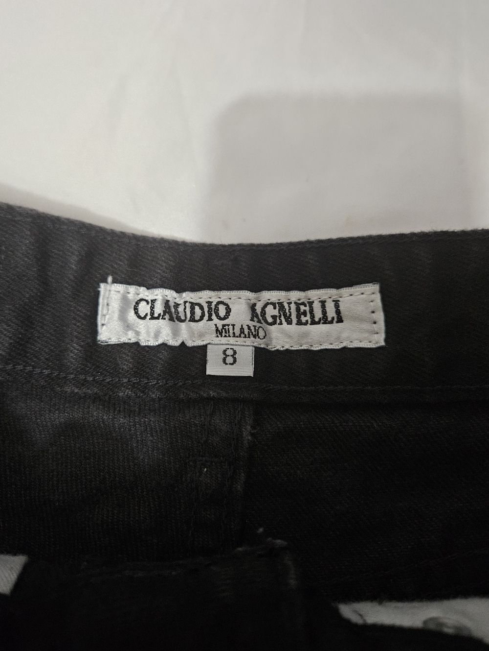 Claudio Agnelli Milano Y2K Contemporary Slim Black Tall High Rise Jeans Size 8! - Picture 3 of 9